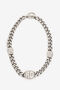 RC Collier Chaîne Avec Monogramme RC RC Collier Chaîne Avec Monogramme RC Argent VRG003-AM258