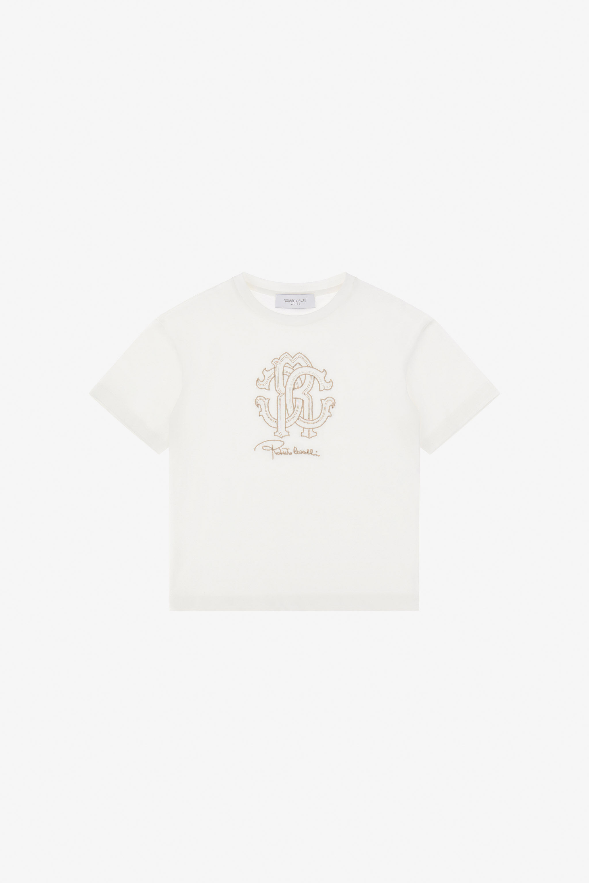 JU Camiseta Con Monograma RC Y Logotipo Bordado JU Camiseta Con Monograma RC Y Logotipo Bordado Blanco TJT64Z-JD001