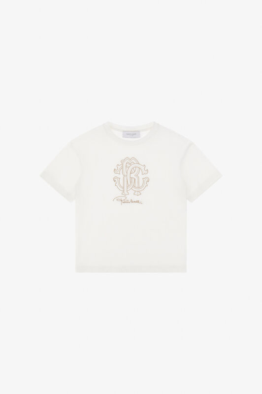JU Camiseta Con Monograma RC Y Logotipo Bordado JU Camiseta Con Monograma RC Y Logotipo Bordado Blanco TJT64Z-JD001