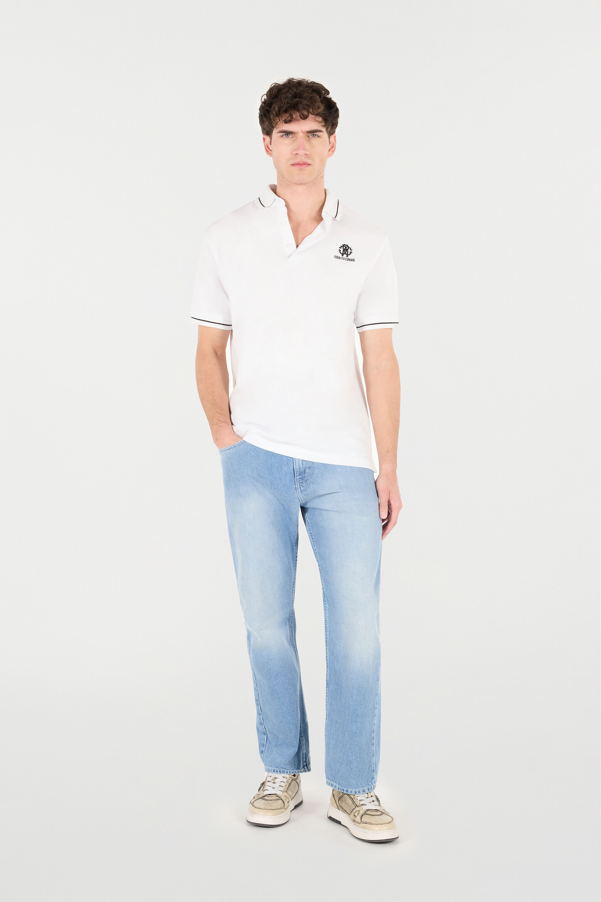 RC Polo With RC Monogram And Logo White POT64B-KB001