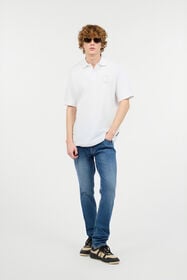 JC Polo Shirt With Embossed JC Monogram White UFT025-UF045