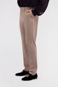 RC Beige Maßgeschneiderte Hose Mit Fang-Detail Hellbraun SRT220-VW001