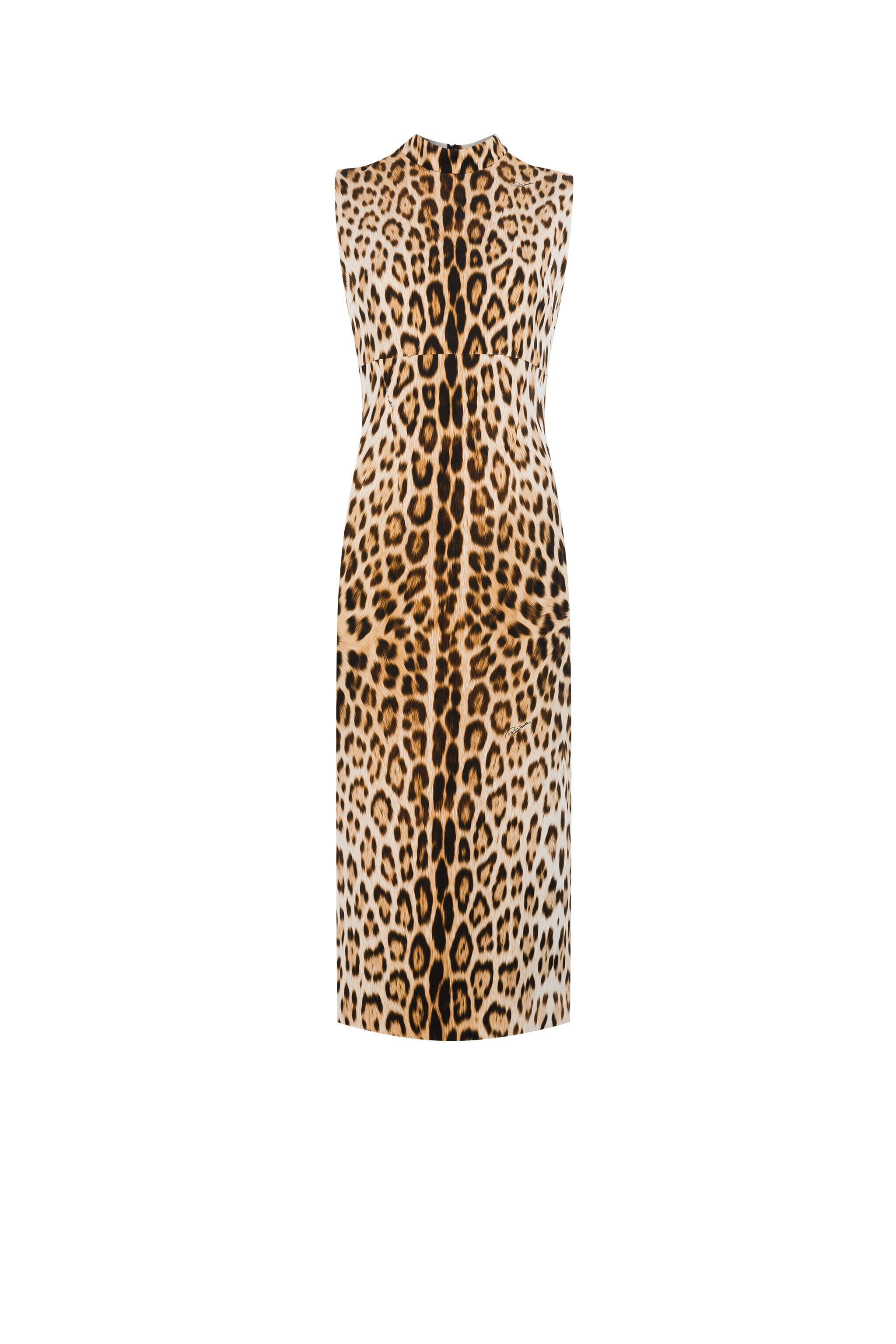 RC Leopard-Print Dress Marrone chiaro KOT10E-ORS06