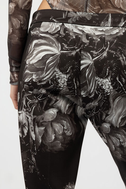 RC Fiammingo Flowers Print Trousers BLACK/GREY XWT208-NVT77