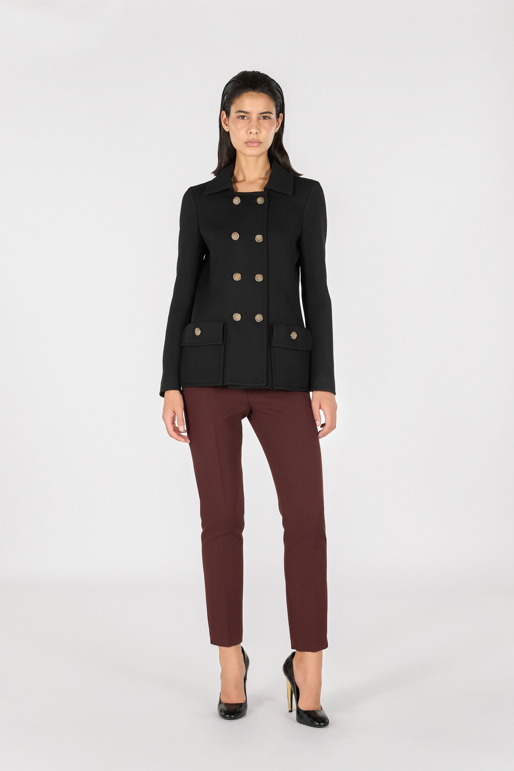 RC Double-breasted equestrian-style blazer RC Double-breasted equestrian-style blazer Black TWT407-WP059