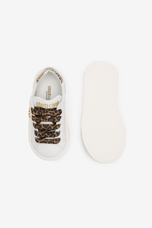 JU Sneakers With Jaguar Skin Details WHITE/JAGUAR TJS02D-PZJ02