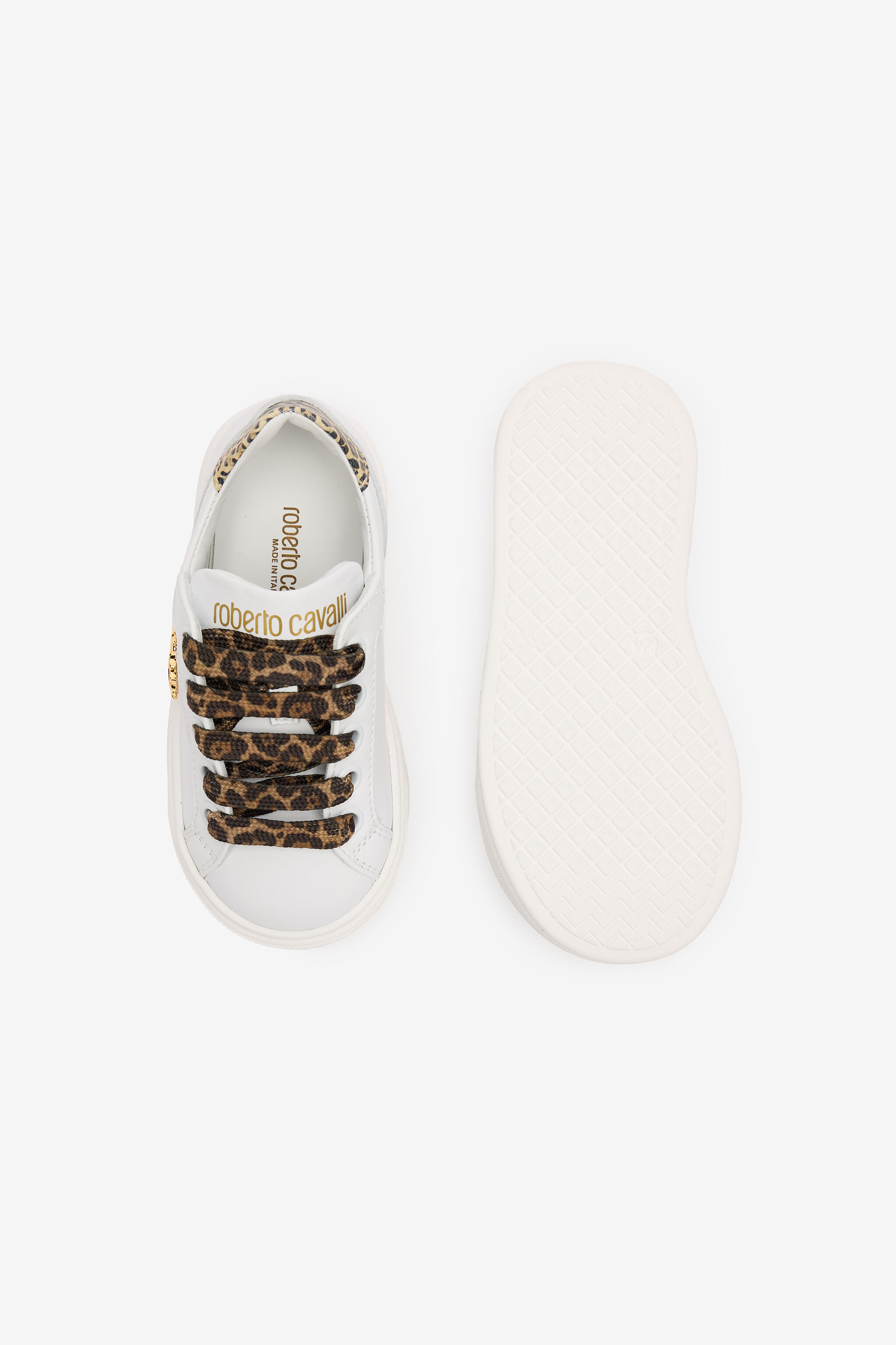 JU Sneakers With Jaguar Skin Details WHITE/JAGUAR TJS02D-PZJ02