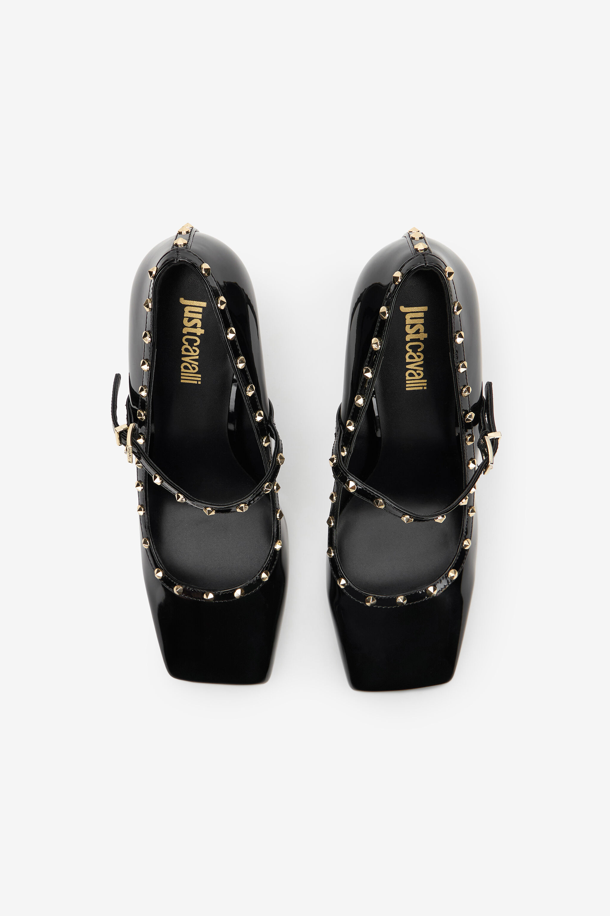 JC Patent Leather Mary Jane Pumps With Studs JC Patent Leather Mary Jane Pumps With Studs BLACK VFS109-VF637