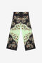 JU Weite Hose mit Kimono-Print GREEN/BLACK XJT22P-7HT67
