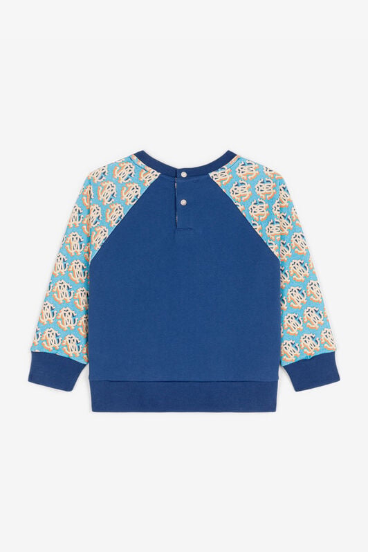 JU RC Monogram Cotton Sweatshirt JU RC Monogram Cotton Sweatshirt Blue RJT90E-CF050