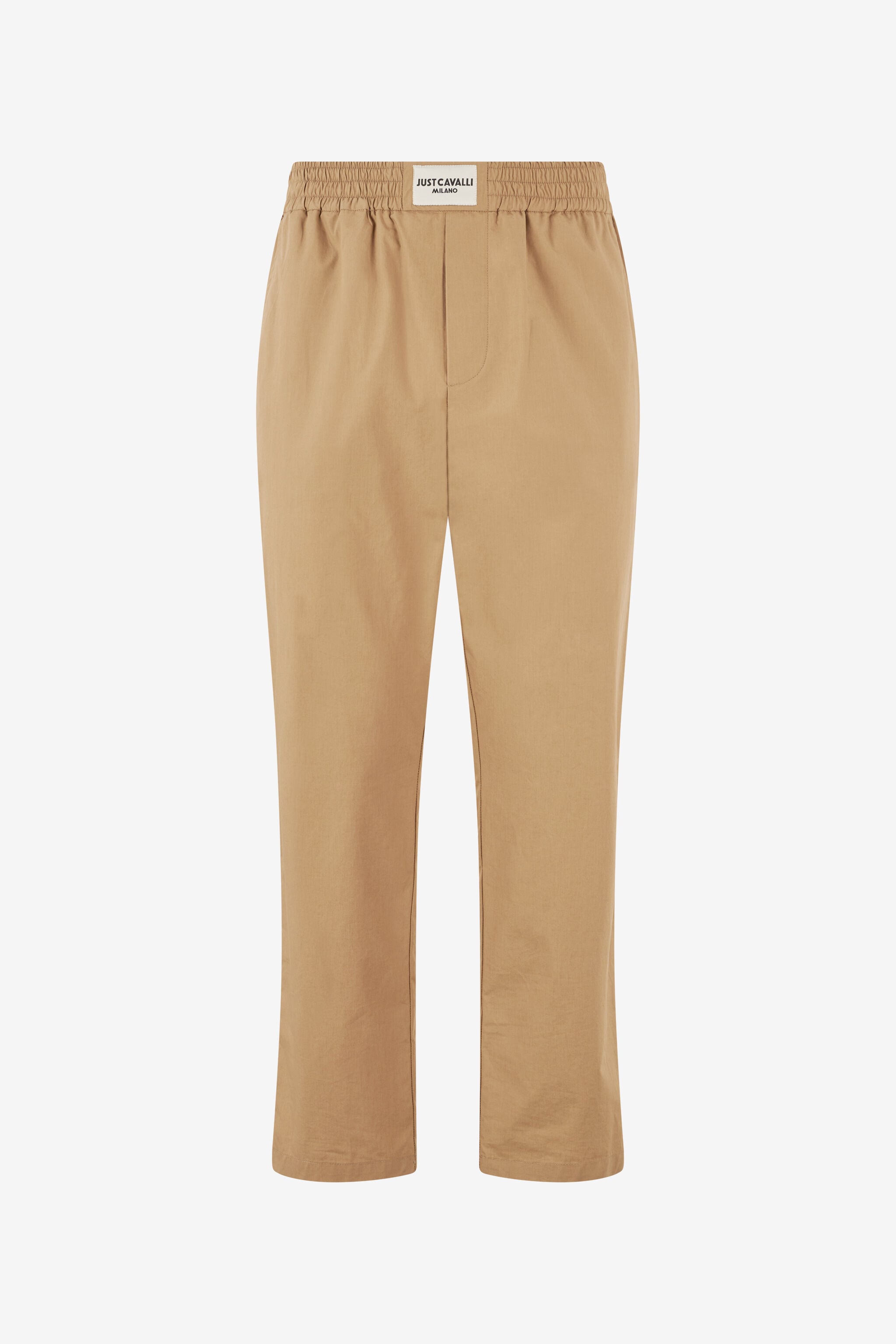 JC Cotton Pants With Front Logo JC Cotton Pants With Front Logo Brown UFT005-UF019