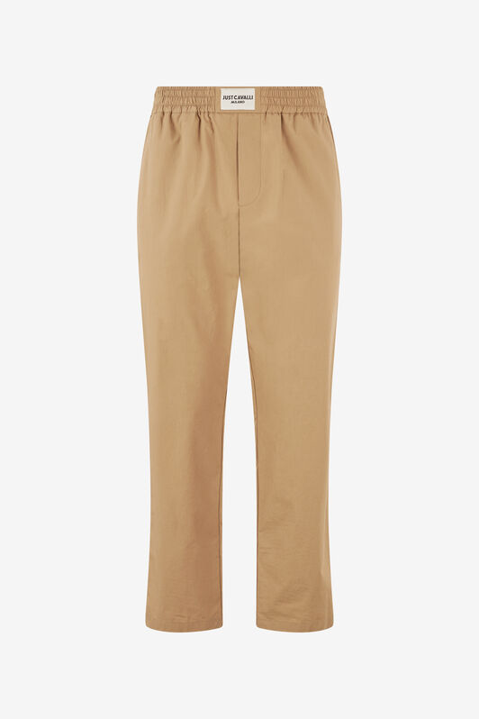 JC Cotton Pants With Front Logo JC Cotton Pants With Front Logo Brown UFT005-UF019