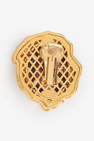 RC Orecchini Dorati A Clip Con Pietra Ametista ORO/AMETISTA VWG013-AM081