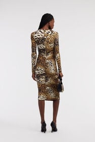 RC Jaguar Skin print dress Light Brown SKT171-LNG34