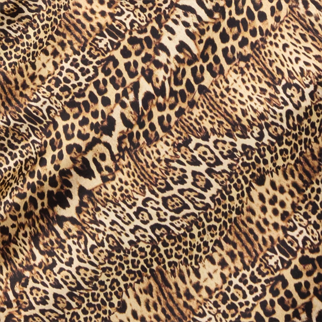 RC Silk Dress With Jaguar, Cheetah And Leopard Print JAGUAR POT10A-2NQ85