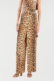 RC Pants With Jaguar Skin Print Brown VKT202-ORP73