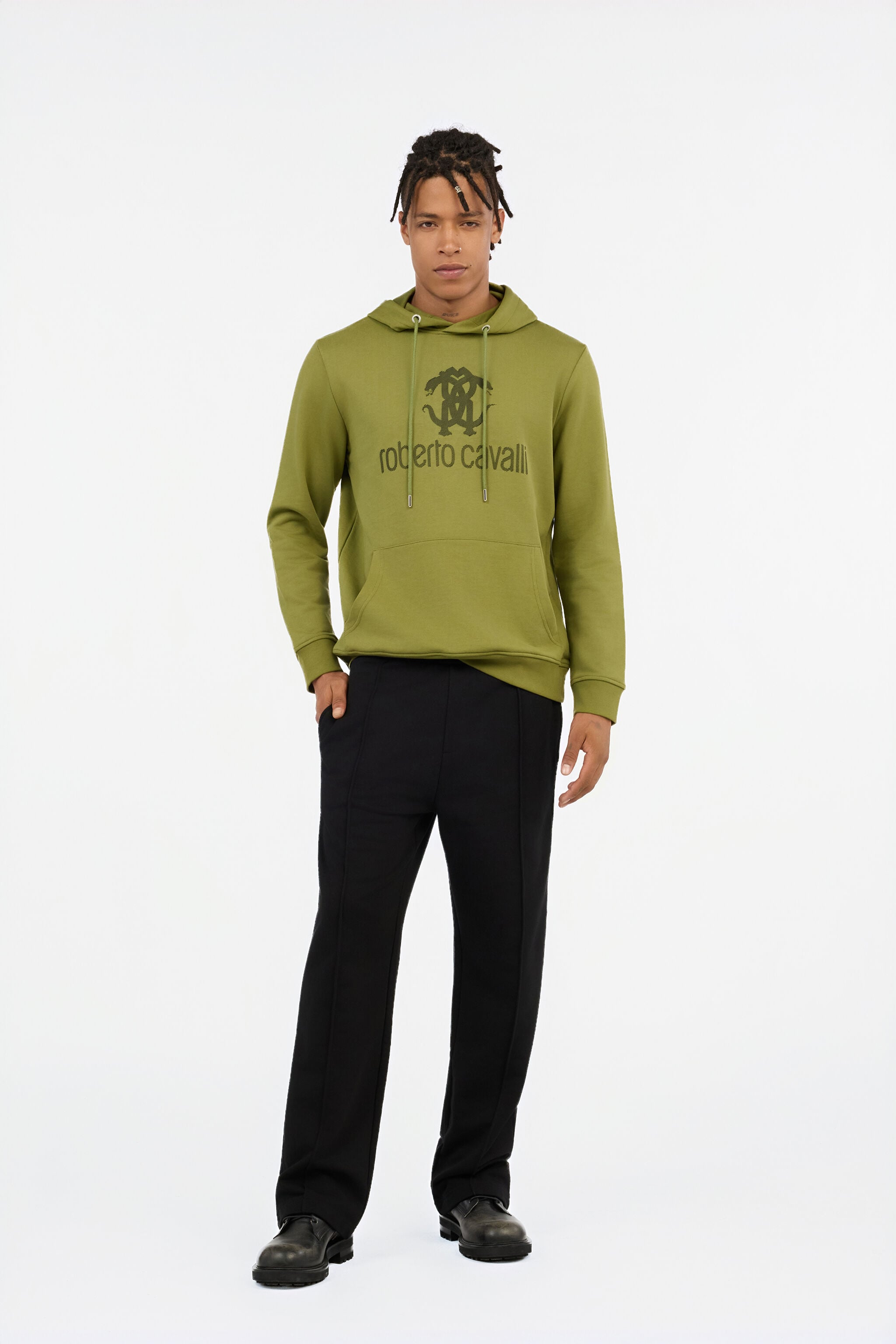 RC Green Sweatshirt Hoodie With Logo GREEN OLIVE QOT68A-CFU50