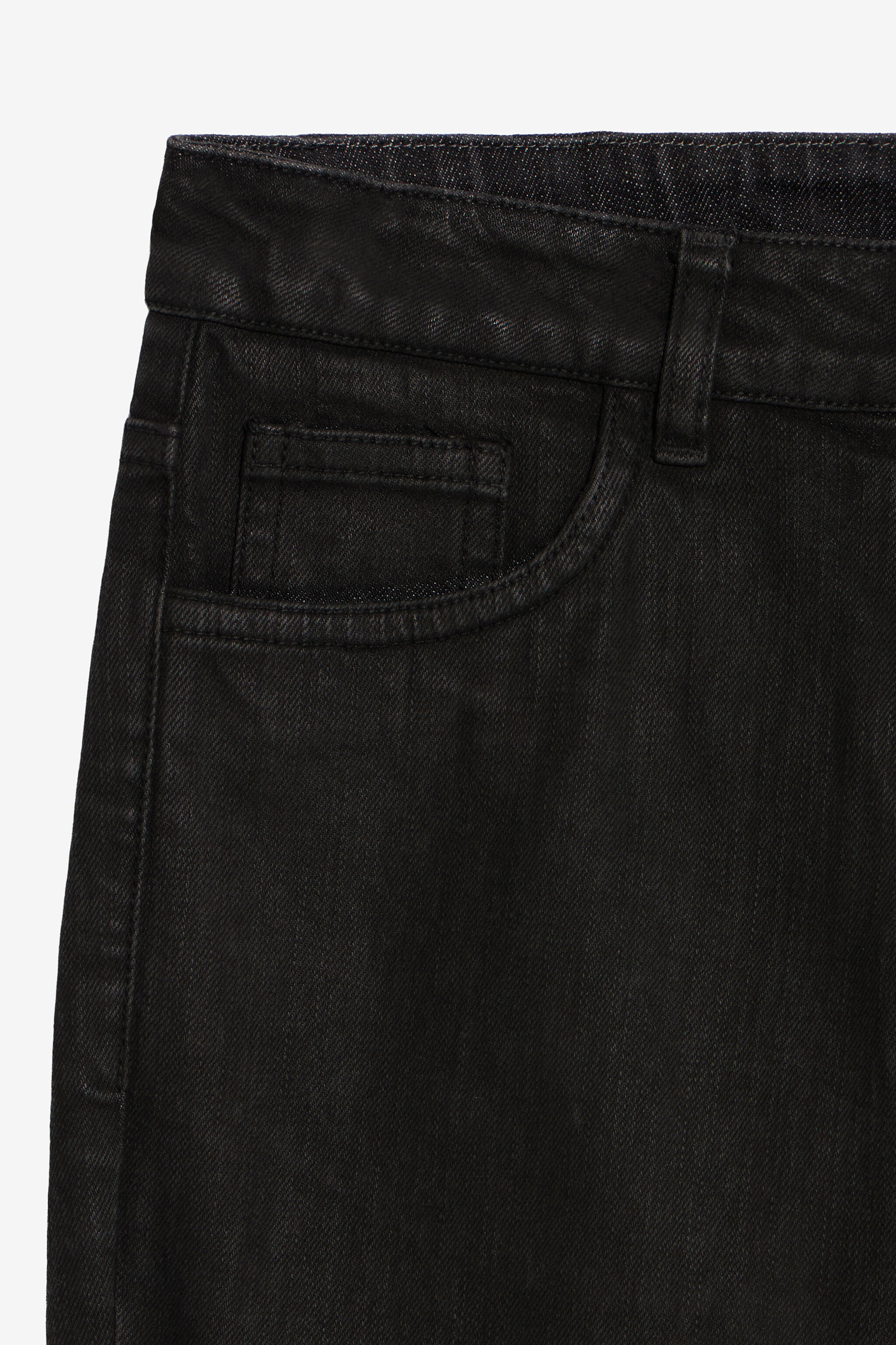 JU Schwarze Jeanshose mit Monogram RC JU Schwarze Jeanshose mit Monogram RC BLACK VJJ22B-DN001