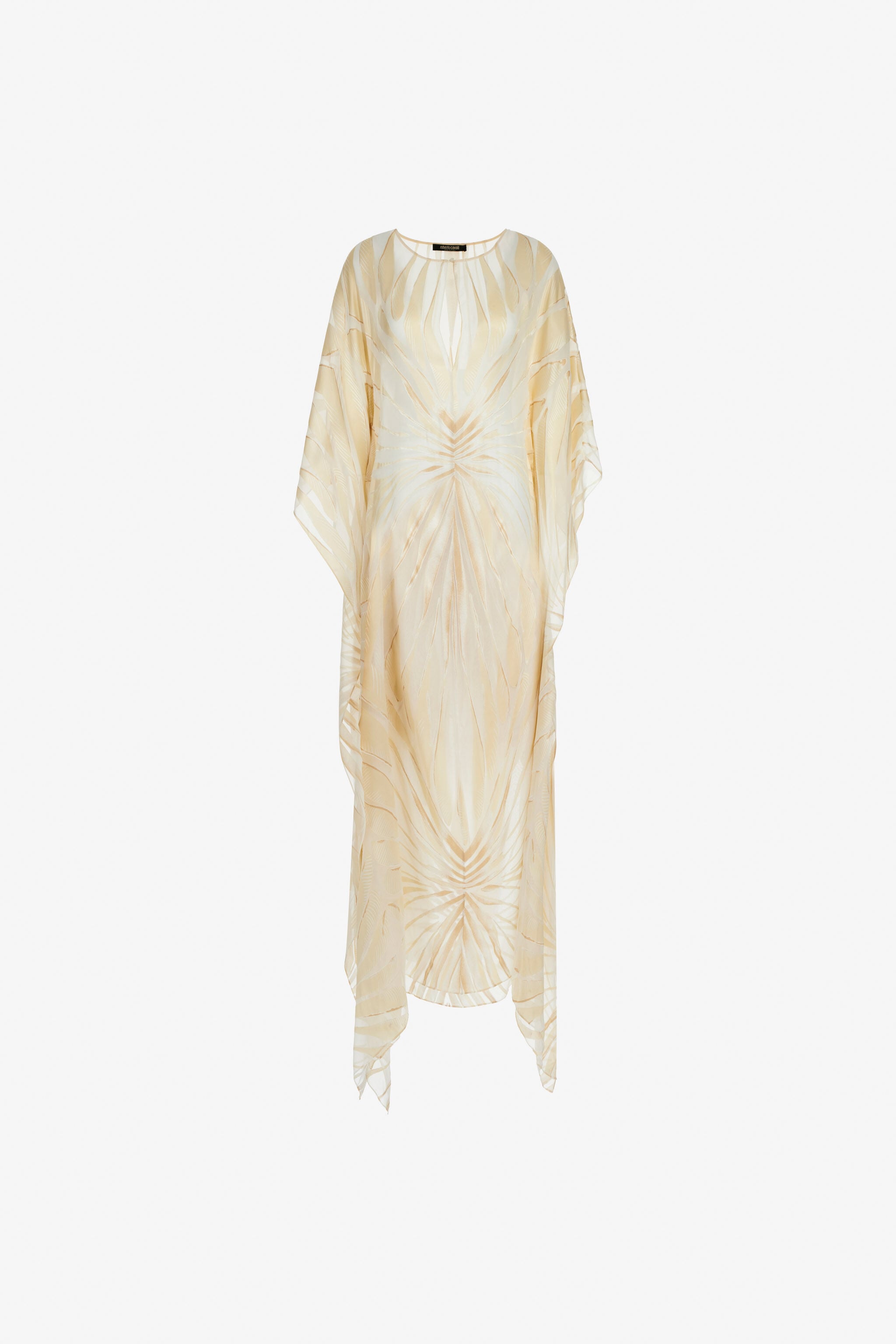 RC Caftan en satin imprimé Ray Of Gold RC Caftan en satin imprimé Ray Of Gold Ivoire TKT103-HLI15