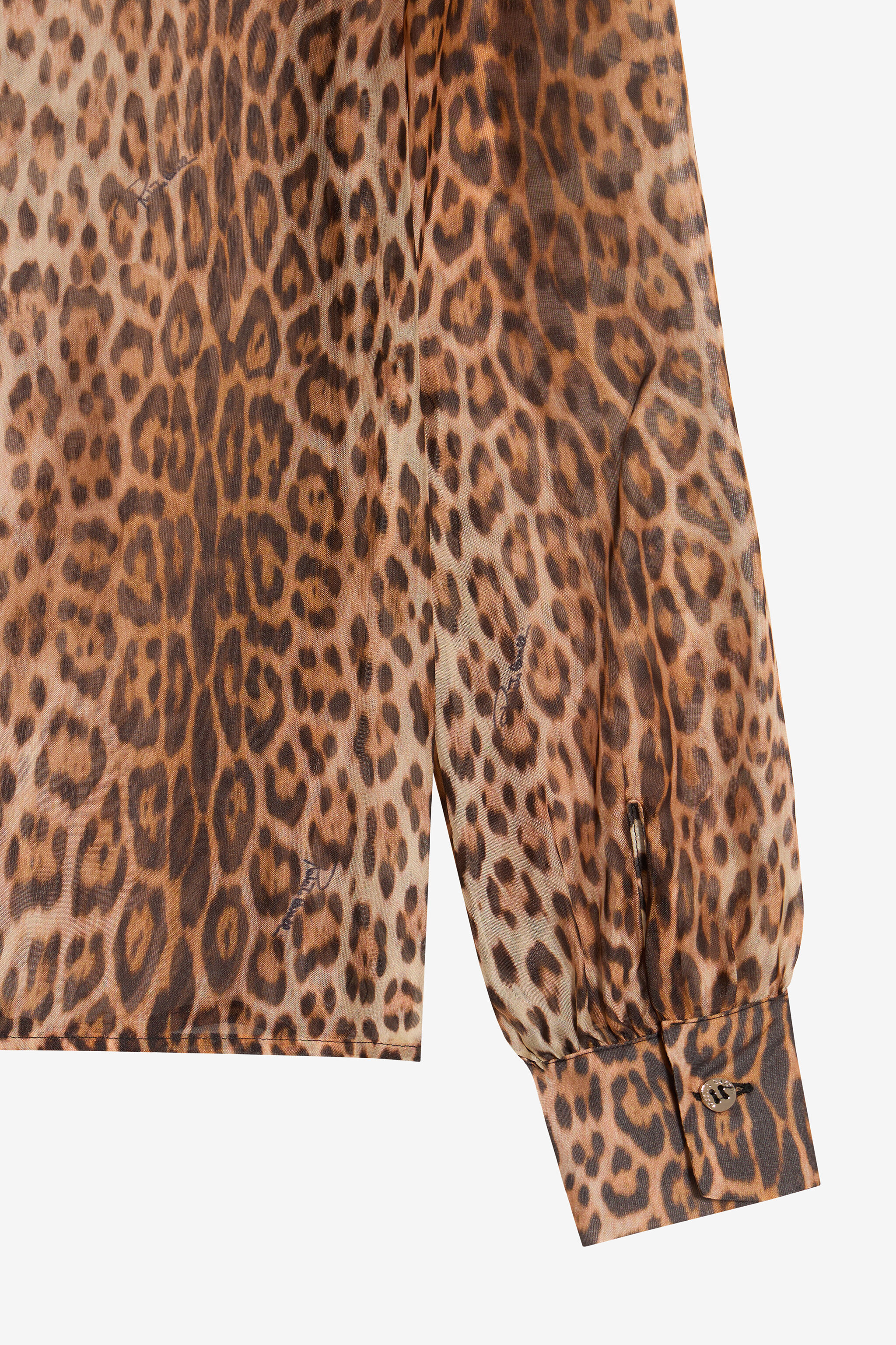 JU Leopard Print Silk Blend Shirt JU Leopard Print Silk Blend Shirt NATURAL VJT70D-2NO52