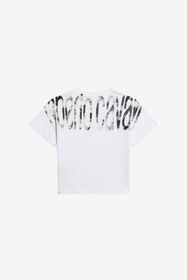 JU T-shirt Bianca In Cotone Con Stampa Logo BLACK WJT60K-JD001