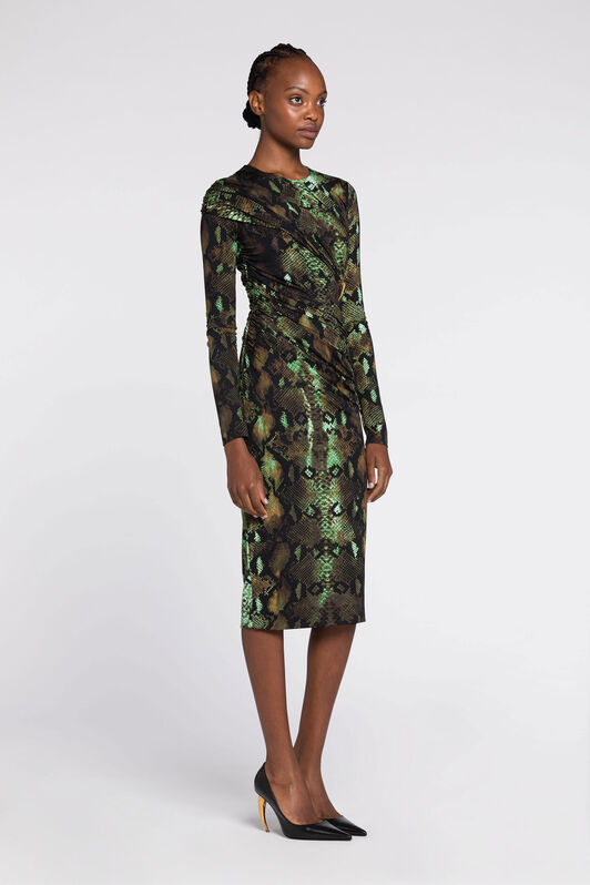 RC Rock Python-Print Dress NATURALE/MILITARE PKT106-LNE38