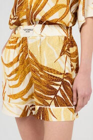 JC Golden Palm Print Shorts DAFFODIL WFT180-WF557