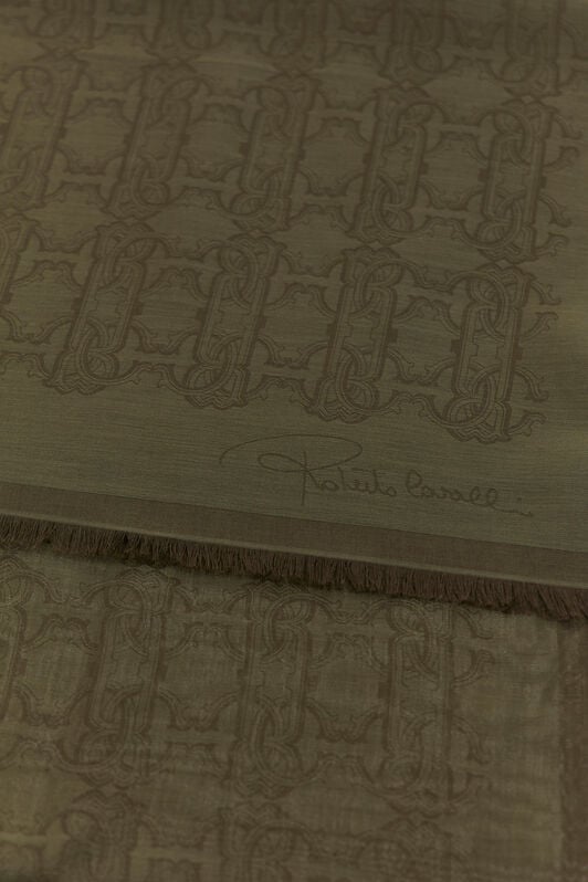 RC Roberto Cavalli Stole with RC MONOGRAM print RC Roberto Cavalli Stole with RC MONOGRAM print Dunkelgrün SYI00C-1HL61
