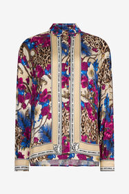 JC Flower Leopard Print Shirt 700 BEIGE + 343 CILI VFT226-VF373
