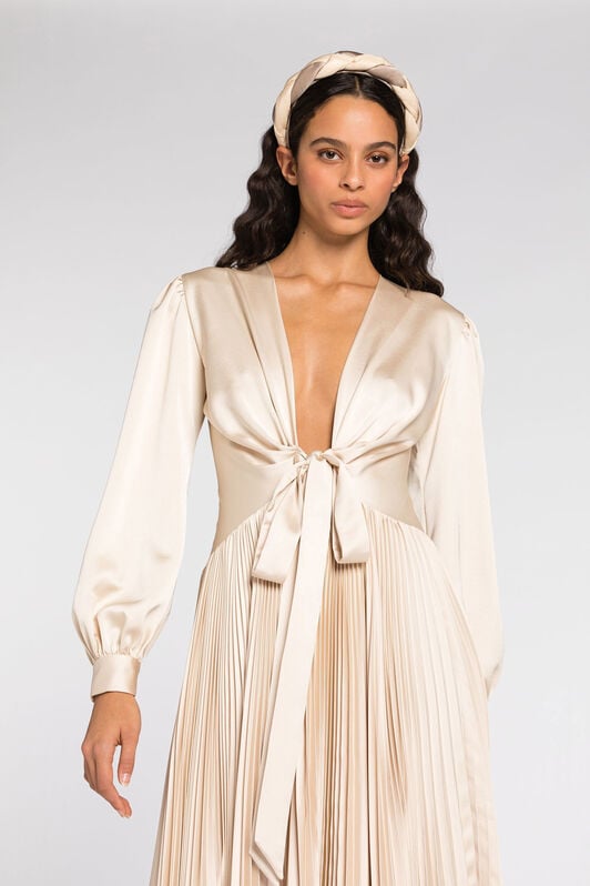 RC Long-sleeve midi dress RC Long-sleeve midi dress Ivory QWT128-RD034