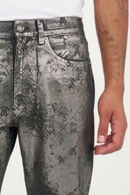 RC Pantalones con Monogram BLACK WRJ205-DN012