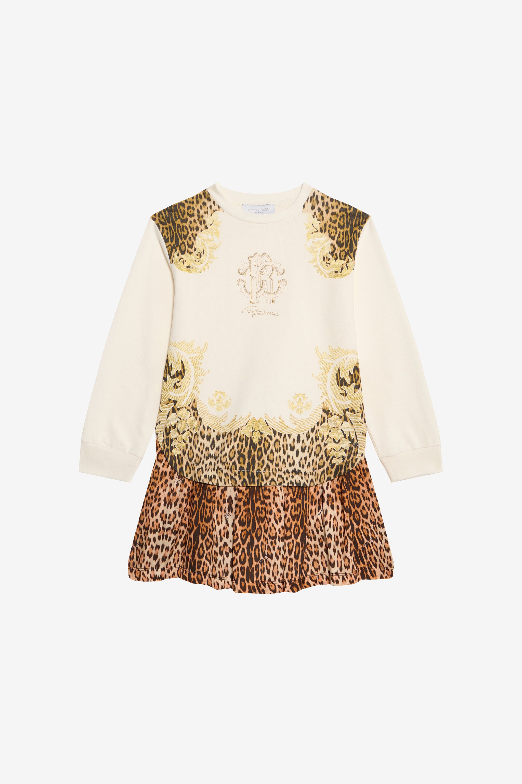 JU Leopard Print Dress JU Leopard Print Dress MILKY WHITE VJT10A-CF050
