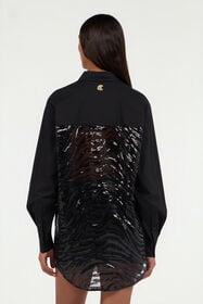 JC Long-sleeve solid color shirt BLACK VFT232-VF379