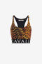 RC Jaguar-Print Logo-Jacquard Crop Top Orange OQT60D-LND02