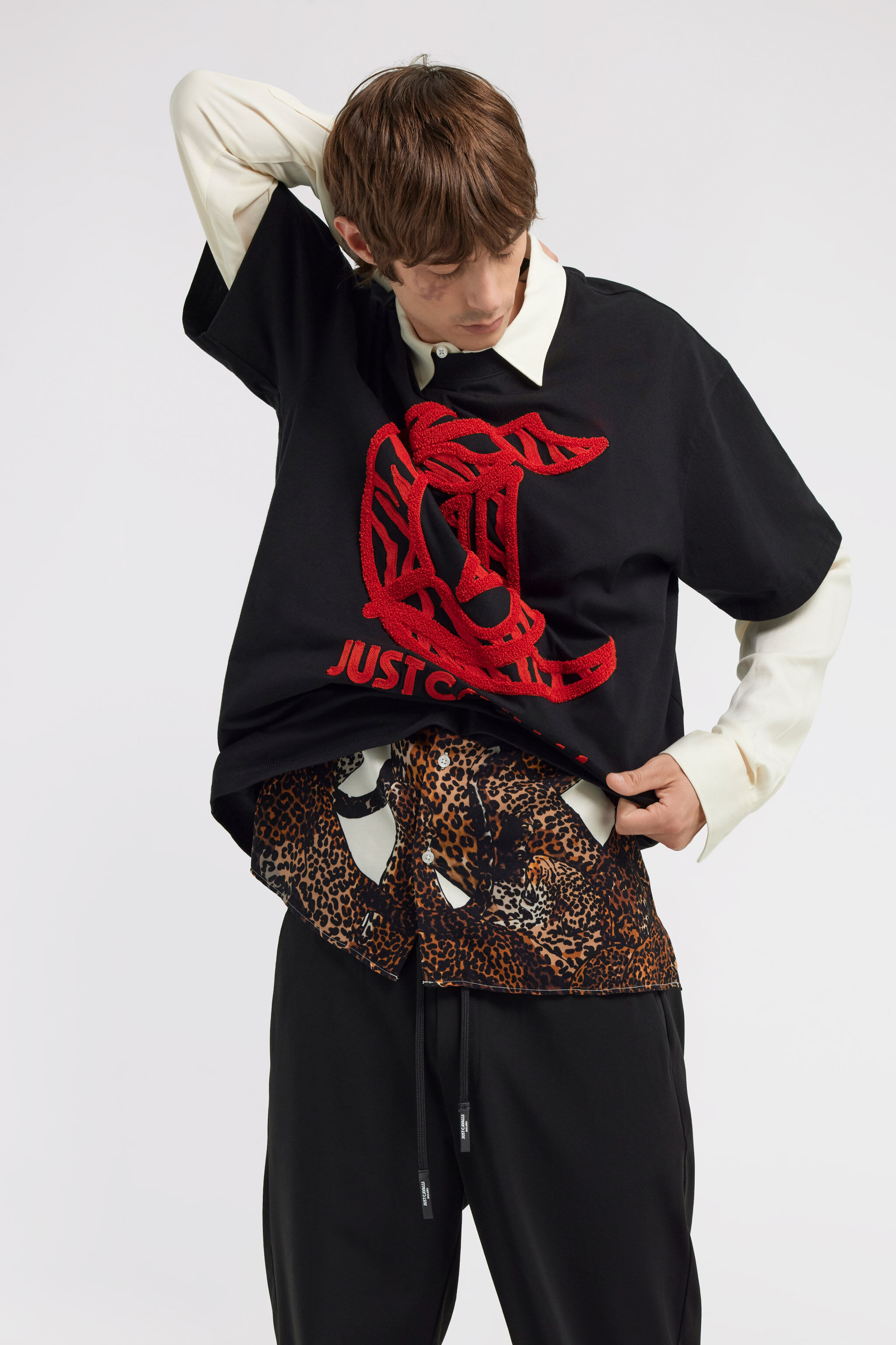 Just Cavalli T-shirt in Black for Men | Roberto Cavalli®