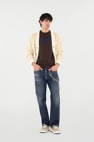 RC Jeans Mit Sandgestrahltem Effekt Und Kette Dunkelblau VRJ205-VT002
