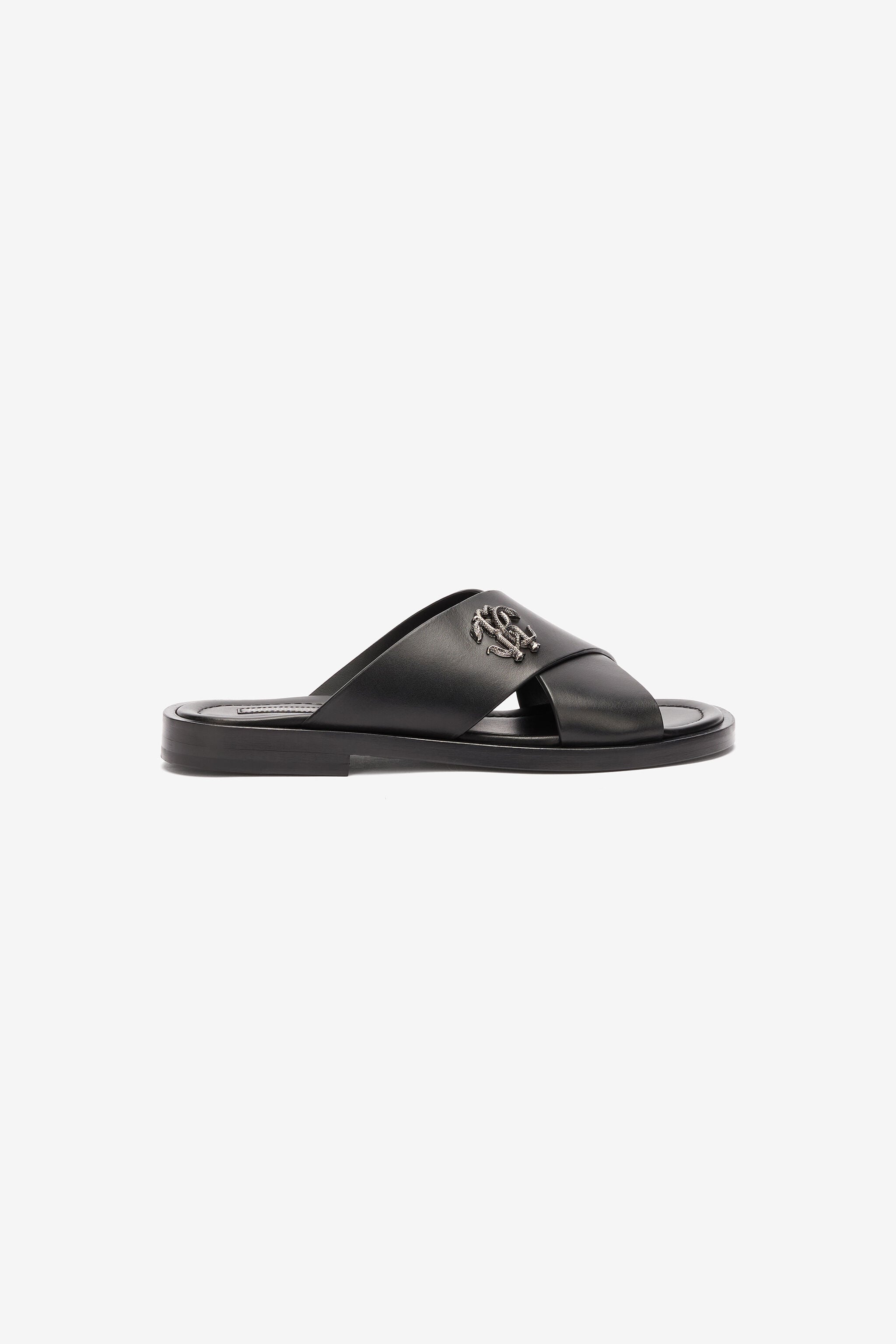 RC Slides With Bands And Mirror Snake Monogram RC Slides With Bands And Mirror Snake Monogram Black URS021-PZA90