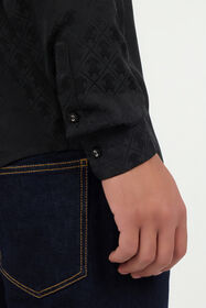 RC Camisa negra con Monogram Mirror Snake en toda la prenda BLACK VRT711-RK010