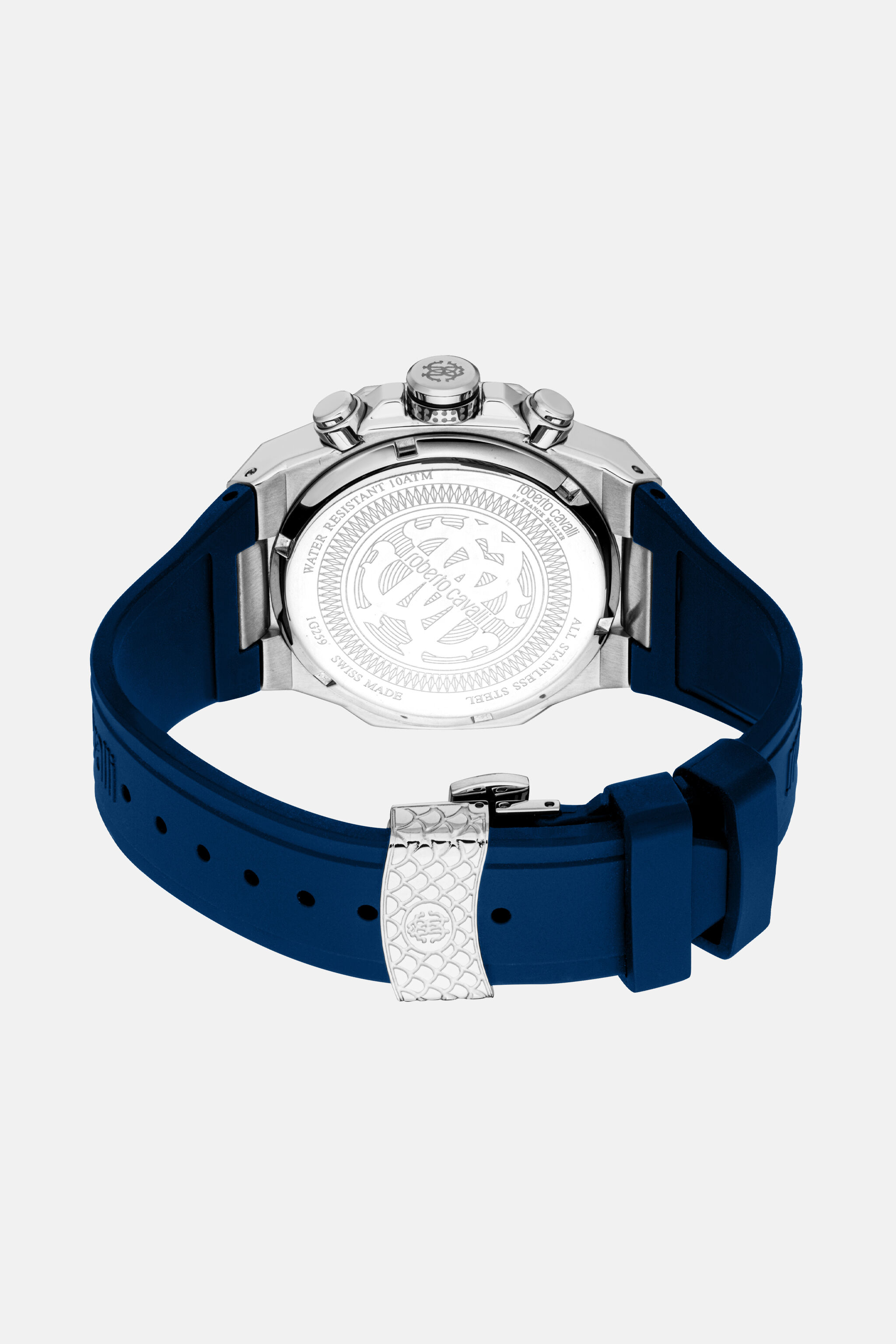 Roberto Cavalli by Franck Muller Men watch in SILVER DARK BLUE for