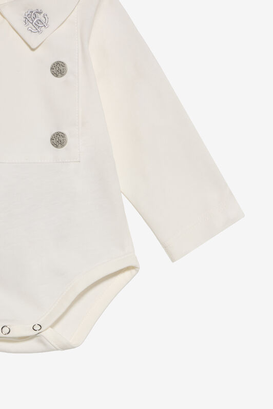 JU Eleganter, zweireihiger Baby-Body IVORY XJT61N-JD005