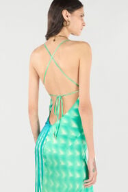 RC Asymmetric Dress With All-Over Print RC Asymmetric Dress With All-Over Print Light green UKT114-RYN47