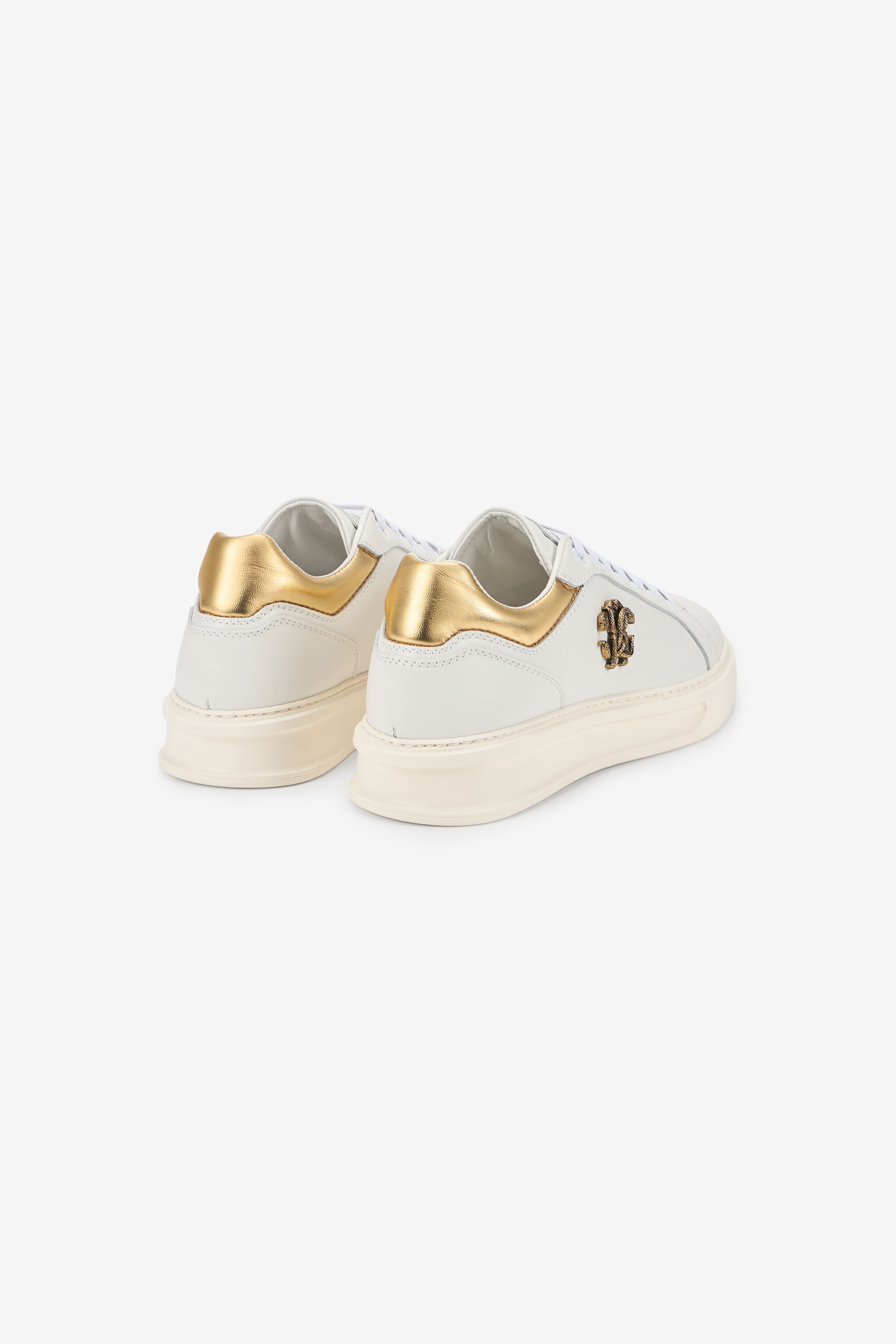 RC Sneakers bianche con monogramma RC color oro RC Sneakers bianche con monogramma RC color oro WHITE TOS00R-PZC15