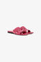 RC Pink Leather Slide With Monogram RC RC Pink Leather Slide With Monogram RC Fuchsia SKS018-PZ172