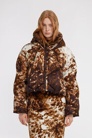 RC Appaloosa Print Puffer Jacket Brown TKT802-SRN08