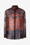 RC Chemise En Soie Mélangée Effet Mal Teinté RC Chemise En Soie Mélangée Effet Mal Teinté Noir/Rouge VNT725-HXP69