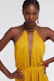 RC Long dress with jewel detail Gelb SKT141-JJ036