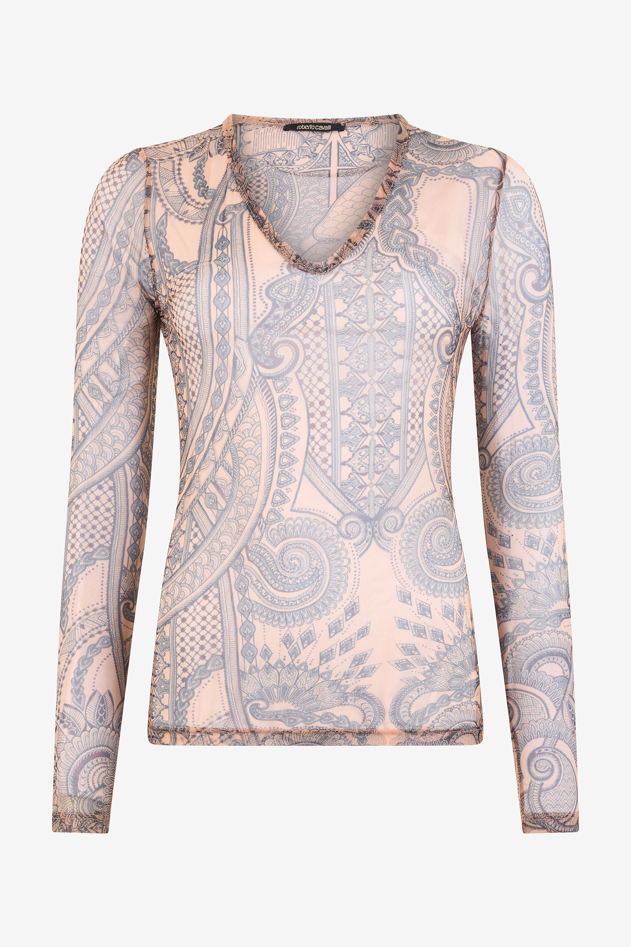 RC Pull nude avec motif ornemental indigo RC Pull nude avec motif ornemental indigo INDIGO/NUDE POT61E-6PS08