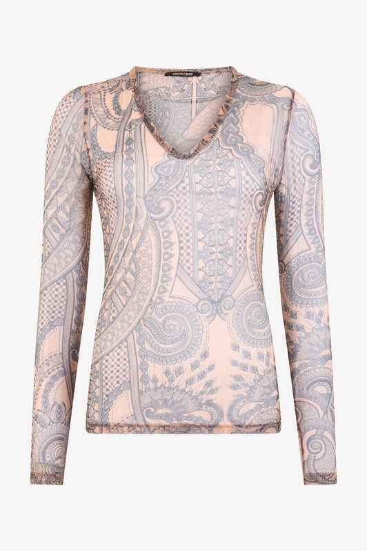 RC Pull nude avec motif ornemental indigo RC Pull nude avec motif ornemental indigo INDIGO/NUDE POT61E-6PS08