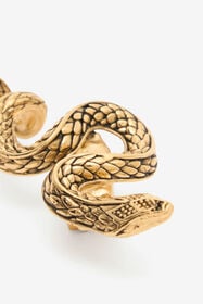 RC Antiqued Gold Snake Earrings OLD GOLD WKG014-AM001