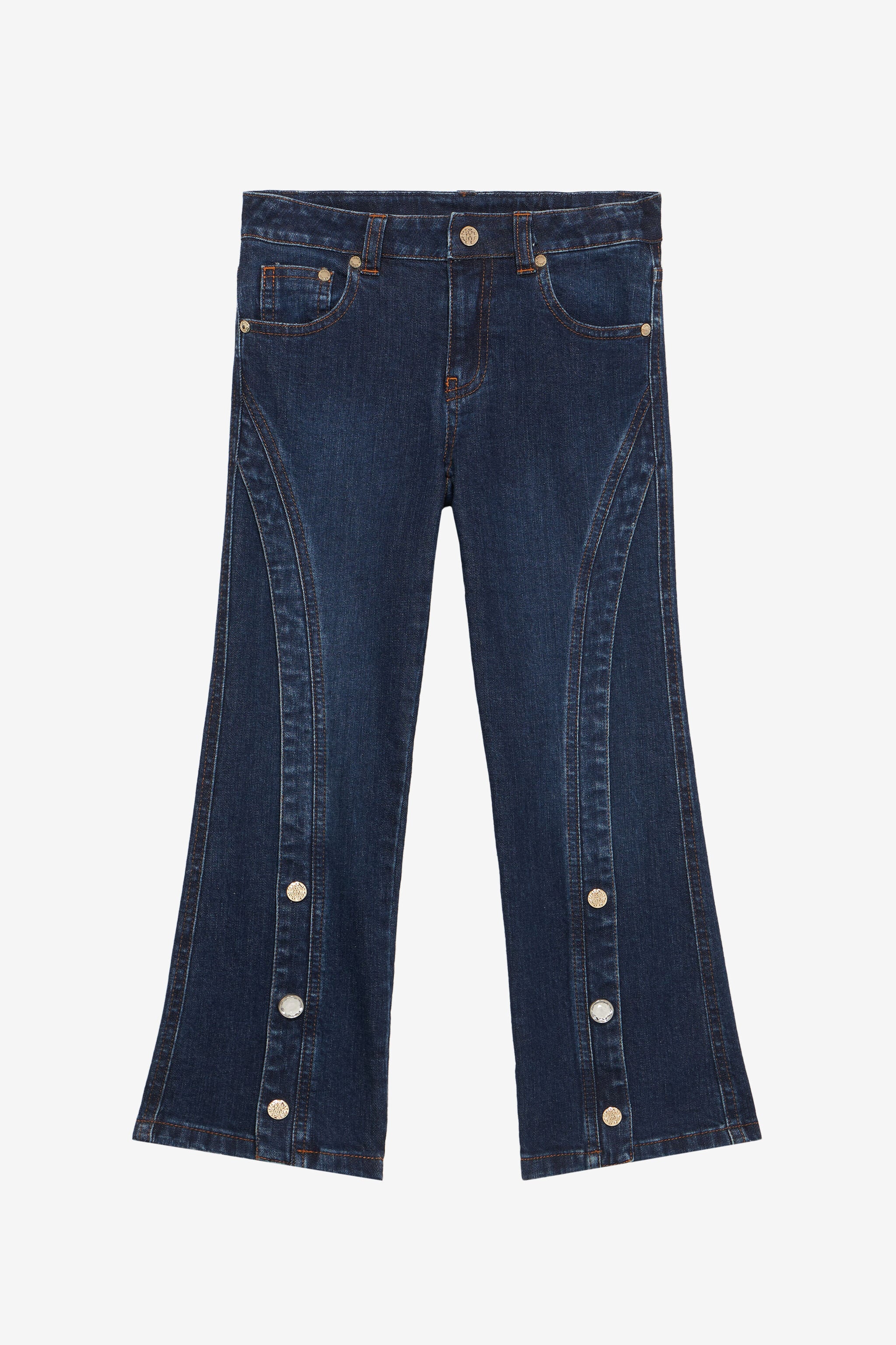 JU Jeans With Rhinestone RC Monogram JU Jeans With Rhinestone RC Monogram Dark blue UJJ23B-DS015
